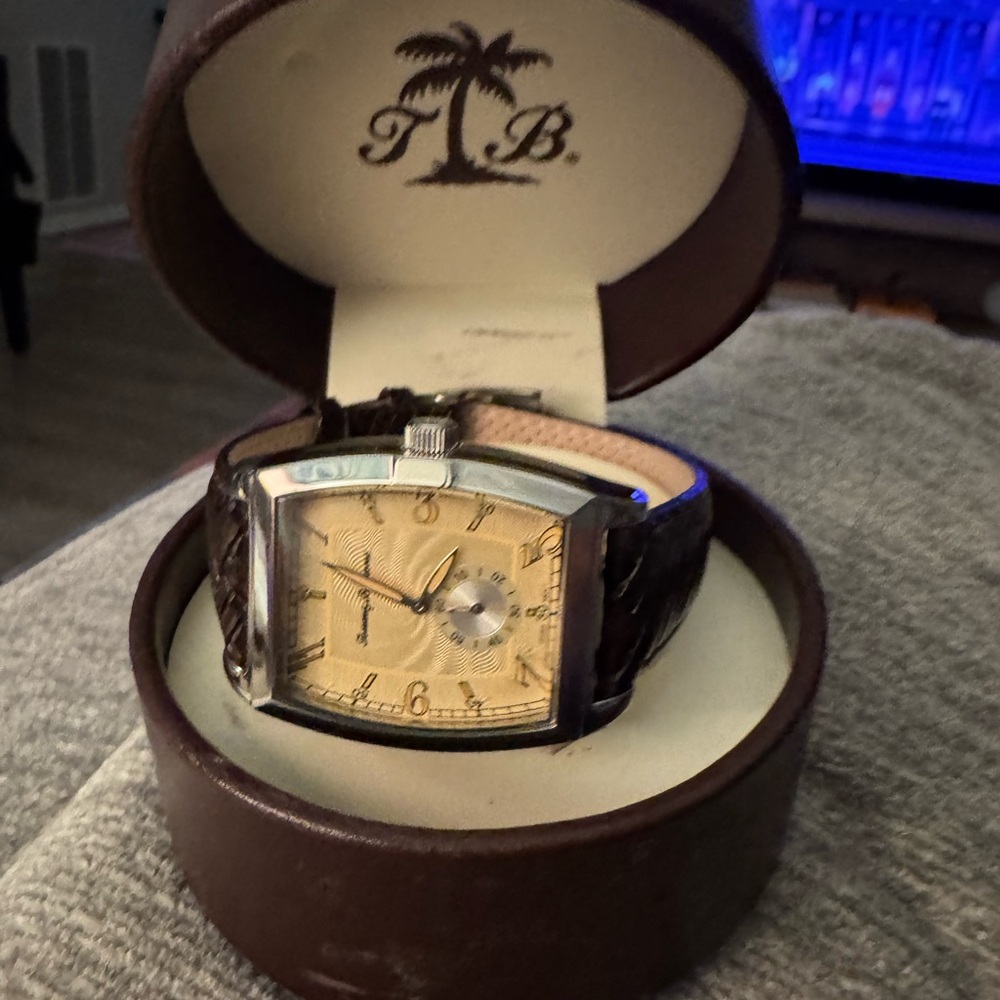 Tommy Bahama Brown and Gold Men's Watch